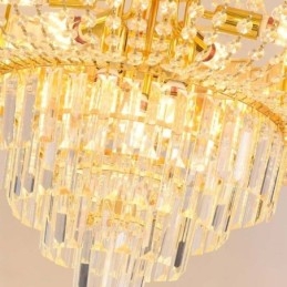 Gouden Kristallen Hanglamp Elegante Decoratieve Plafondlamp