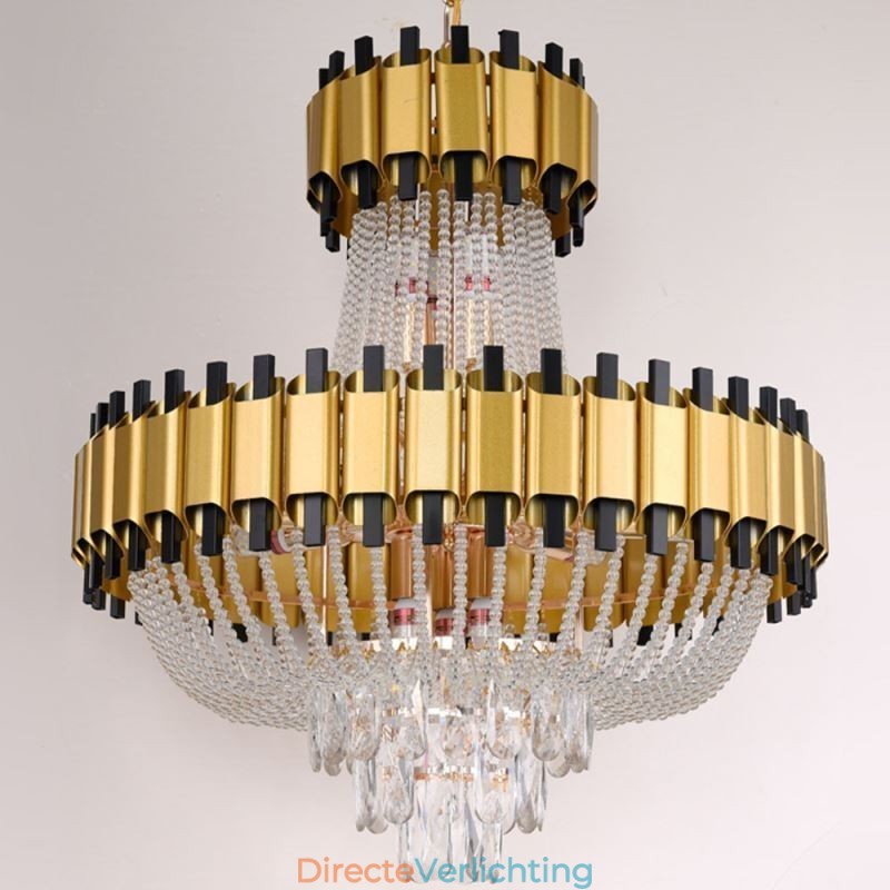 Kristallen hanglamp goud luxe decoratieve plafondlamp