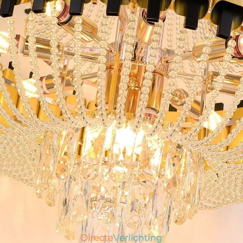 Kristallen hanglamp goud luxe decoratieve plafondlamp