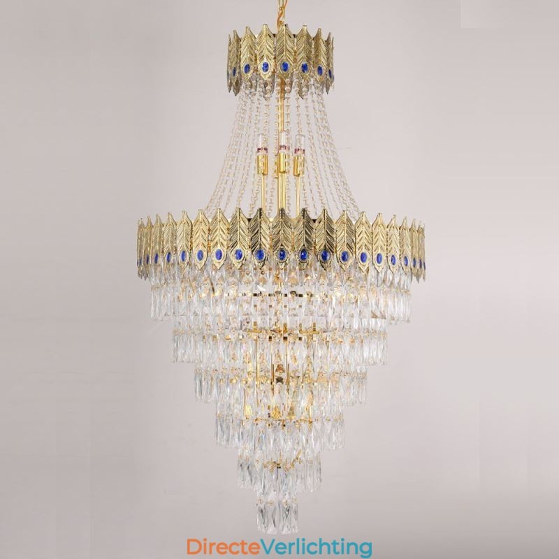 Kristallen hanglamp, verfijnde luxe decoratieve hanglamp, 80 cm