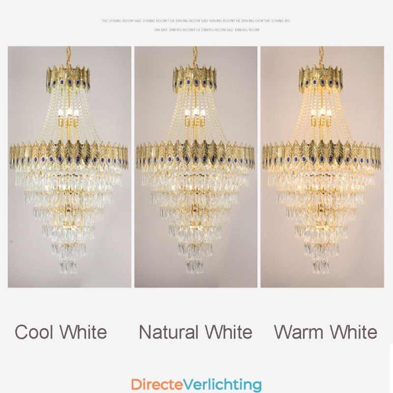 Kristallen hanglamp, verfijnde luxe decoratieve hanglamp, 80 cm