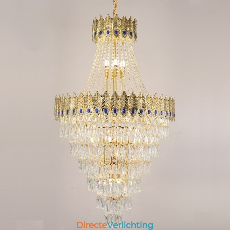 Kristallen hanglamp, verfijnde luxe decoratieve hanglamp, 80 cm