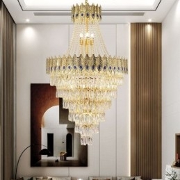 Kristallen hanglamp, verfijnde luxe decoratieve hanglamp, 80 cm