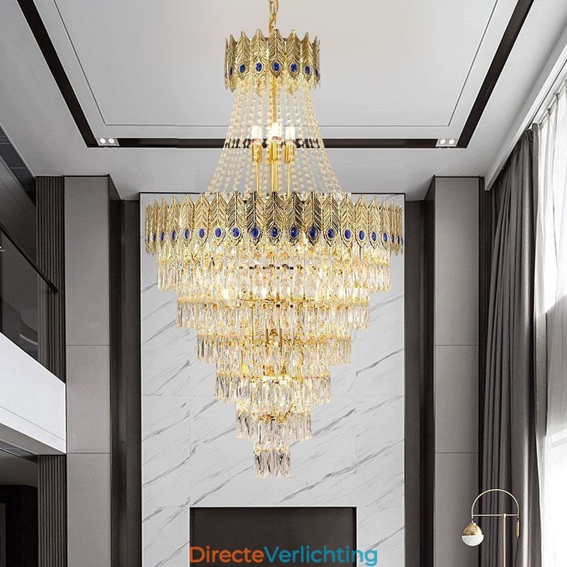 Kristallen hanglamp, verfijnde luxe decoratieve hanglamp, 80 cm