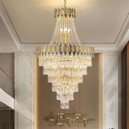 Kristallen hanglamp, verfijnde luxe decoratieve hanglamp, 80 cm
