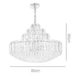 Kristallen hanglamp 4e verdieping Luxe decoratieve plafondlamp met gouden holle ijzeren plaat