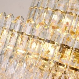 Kristallen hanglamp vier lagen luxe decoratieve plafondlamp 80cm