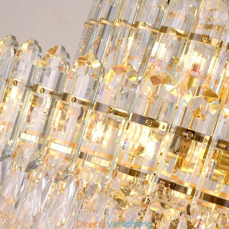 Kristallen hanglamp vier lagen luxe decoratieve plafondlamp 80cm