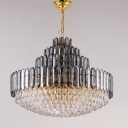 Kristallen hanglamp vier lagen luxe decoratieve plafondlamp 80cm
