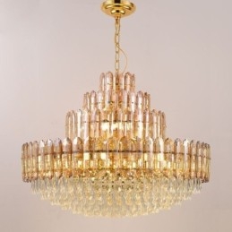 Kristallen hanglamp vier lagen luxe decoratieve plafondlamp 80cm
