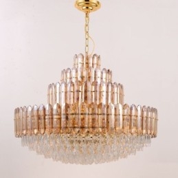 Kristallen hanglamp vier lagen luxe decoratieve plafondlamp 80cm