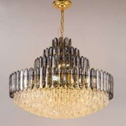 Kristallen hanglamp vier lagen luxe decoratieve plafondlamp 80cm