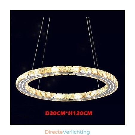 Kristallen hanglamp Verlichtingslampen Moderne armaturen Amber K9 Kristal Ronde Enkele Ring 30CM Kristallen hanglamp Verlichtingslampen Moderne armaturen Amber K9 Kristal Ronde Enkele Ring 30CM
