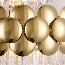 Kristallen hanglamp gegalvaniseerd goud luxe decoratieve plafondlamp 60cm