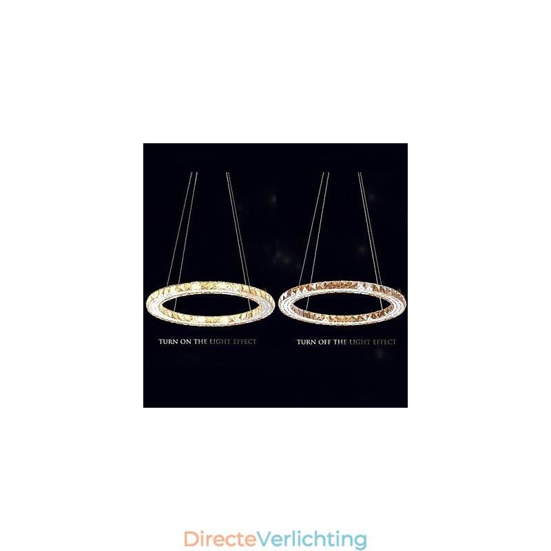Kristallen hanglamp Verlichtingslampen Moderne armaturen Amber K9 Kristal Ronde Enkele Ring 30CM