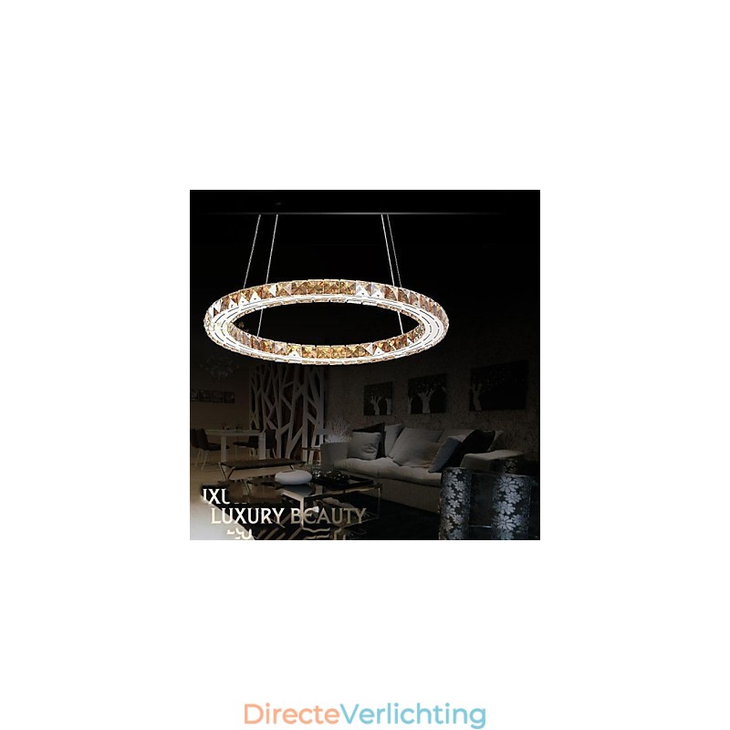 Kristallen hanglamp Verlichtingslampen Moderne armaturen Amber K9 Kristal Ronde Enkele Ring 30CM