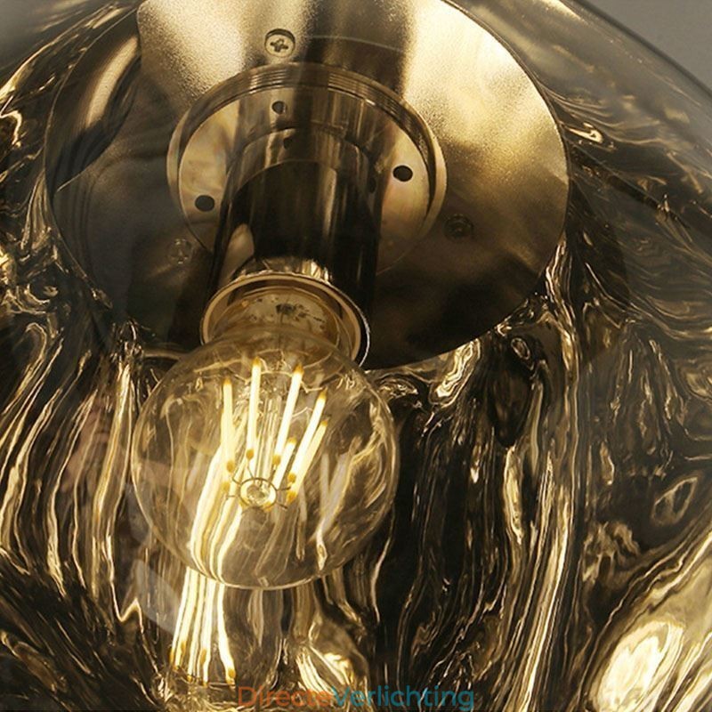 Nordic Plafondlamp Moderne Gegalvaniseerde Glas-in-lood Lampenkap Hanglamp