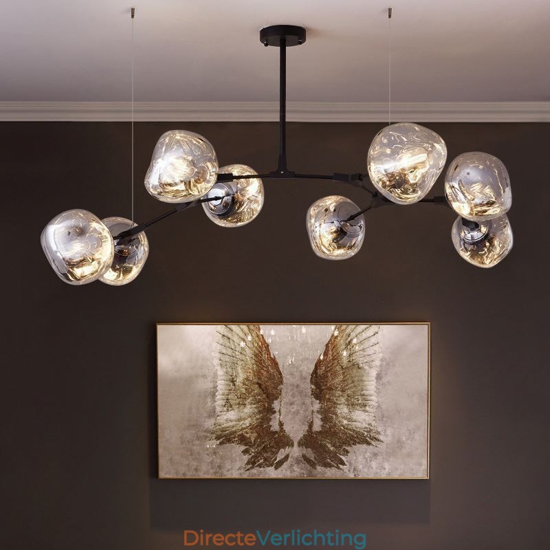 Nordic Plafondlamp Moderne Gegalvaniseerde Glas-in-lood Lampenkap Hanglamp