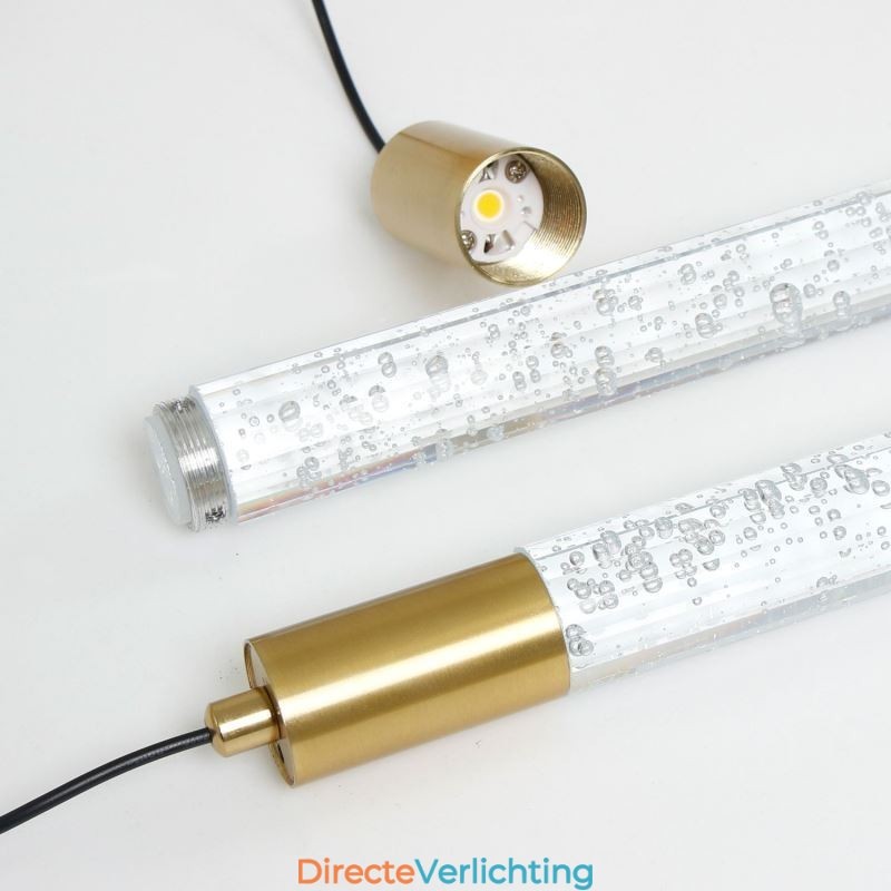 Hanglamp Koper Kristal Kolom Cluster Plafondlamp