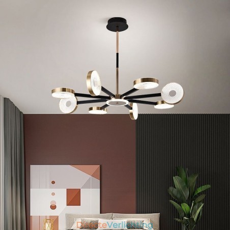 Hanglamp Minimalistische Negen Hoofden Cirkel Plafondlamp Hanglamp Minimalistische Negen Hoofden Cirkel Plafondlamp