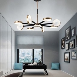 Hanglamp Minimalistische Negen Hoofden Cirkel Plafondlamp