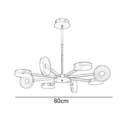 Hanglamp Minimalistische Negen Hoofden Cirkel Plafondlamp