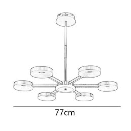 Hanglamp Minimalistische zevenkoppige cirkelvormige plafondlamp