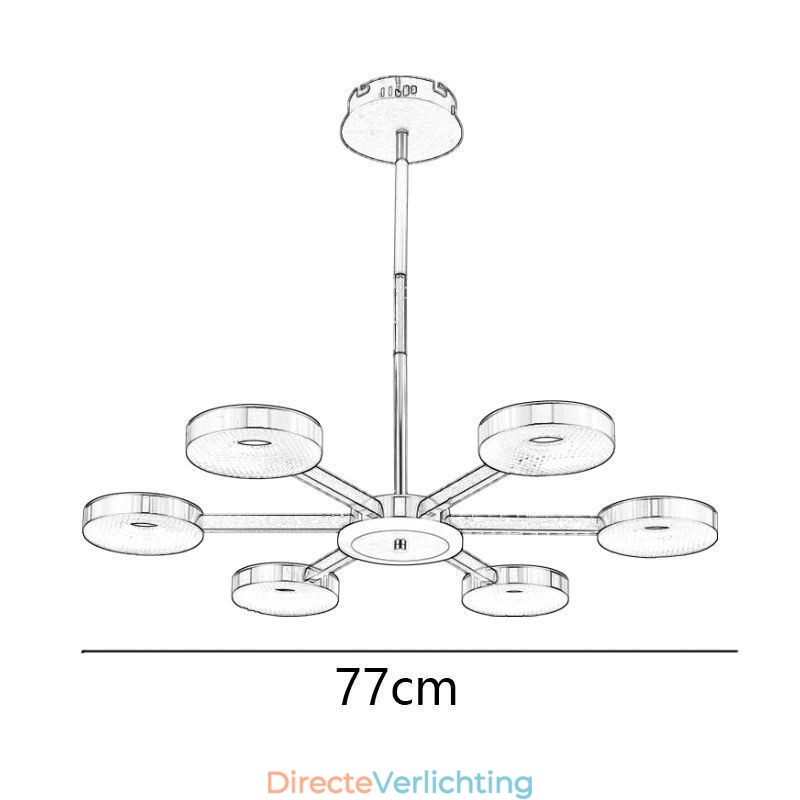 Hanglamp Minimalistische zevenkoppige cirkelvormige plafondlamp