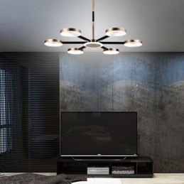 Hanglamp Minimalistische zevenkoppige cirkelvormige plafondlamp