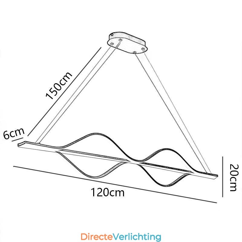Hanglamp Minimalistisch Licht Wave Plafondlamp