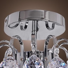 Moderne eigentijdse kristallen mini-stijl gegalvaniseerde metalen kroonluchter inbouw