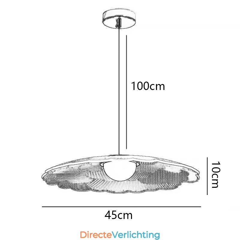 Hanglamp Acryl Bloem Pan Plafondlamp
