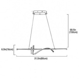 Hanglamp Minimalistische korte wikkelplafondlamp