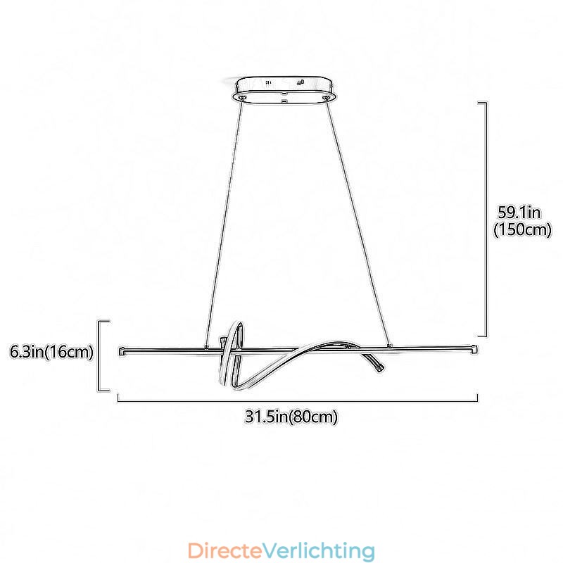 Hanglamp Minimalistische korte wikkelplafondlamp