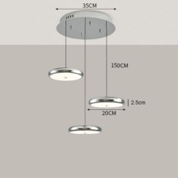 Hanglamp Drie Hoofden Ronde Hanglamp