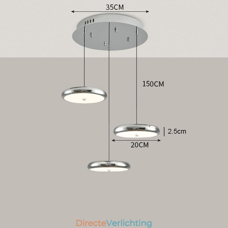 Hanglamp Drie Hoofden Ronde Hanglamp
