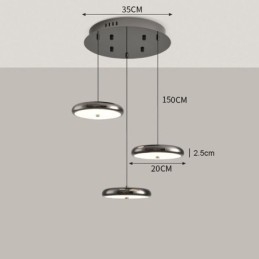 Hanglamp Drie Hoofden Ronde Hanglamp