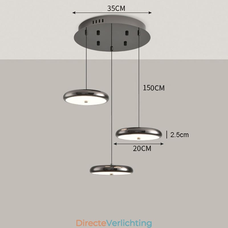 Hanglamp Drie Hoofden Ronde Hanglamp