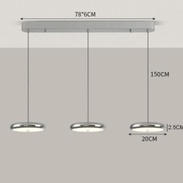 Plafondlamp met drie koppen en hanglamp