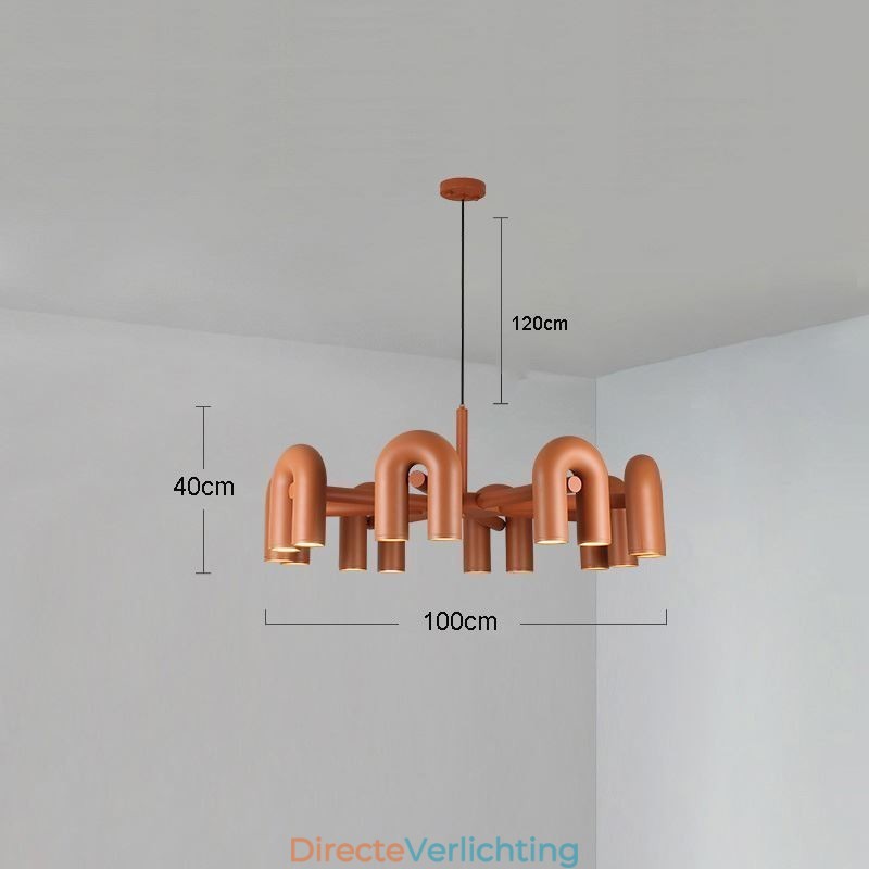 Hanglamp Rond Smeedijzer U-vormig Plafondlamp 90 Draaibare Kap