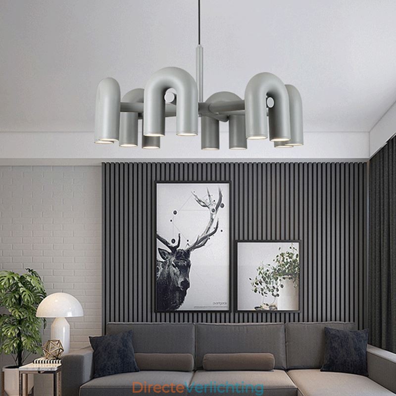 Hanglamp Rond Smeedijzer U-vormig Plafondlamp 90 Draaibare Kap