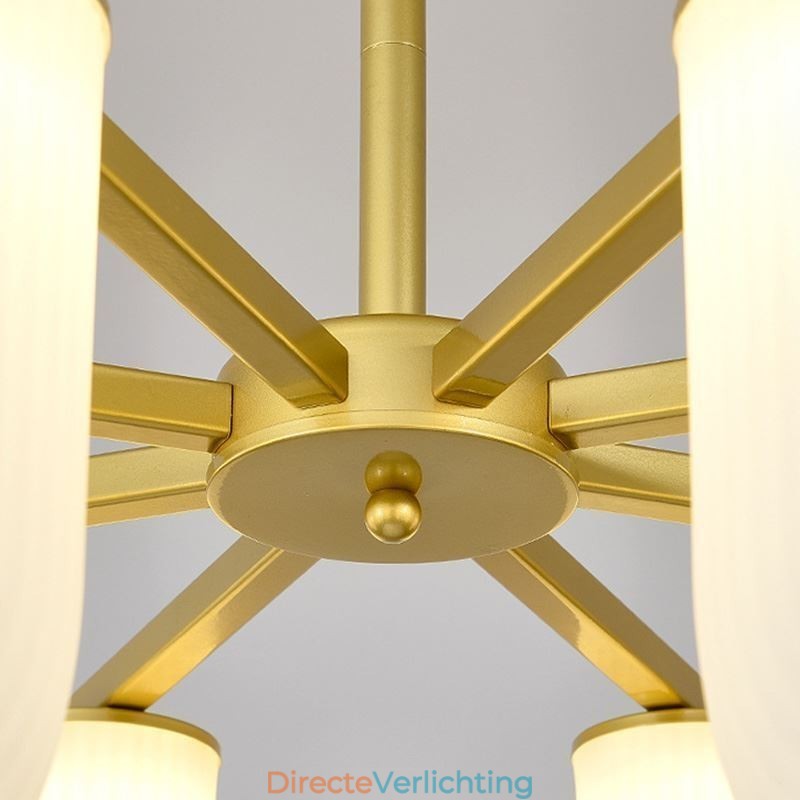 U-vormige kroonluchter Franse crèmekleurige hanglamp