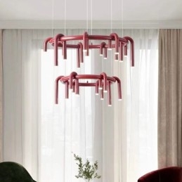 Plafondlamp Modern Scandinavisch Duplex Gebouw Circulair U-vormig Hanglamp