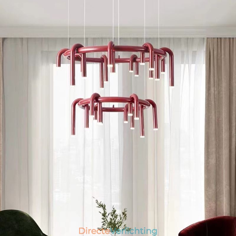 Plafondlamp Modern Scandinavisch Duplex Gebouw Circulair U-vormig Hanglamp