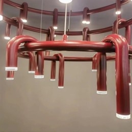 Plafondlamp Modern Scandinavisch Duplex Gebouw Circulair U-vormig Hanglamp