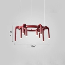 Plafondlamp Modern Scandinavisch Duplex Gebouw Circulair U-vormig Hanglamp