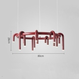 Plafondlamp Modern Scandinavisch Duplex Gebouw Circulair U-vormig Hanglamp