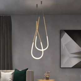 Hanglamp Creative Line Bamboe Plafondlamp Zwart Goud