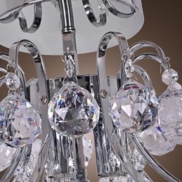 Moderne eigentijdse kristallen mini-stijl gegalvaniseerde metalen kroonluchter inbouw