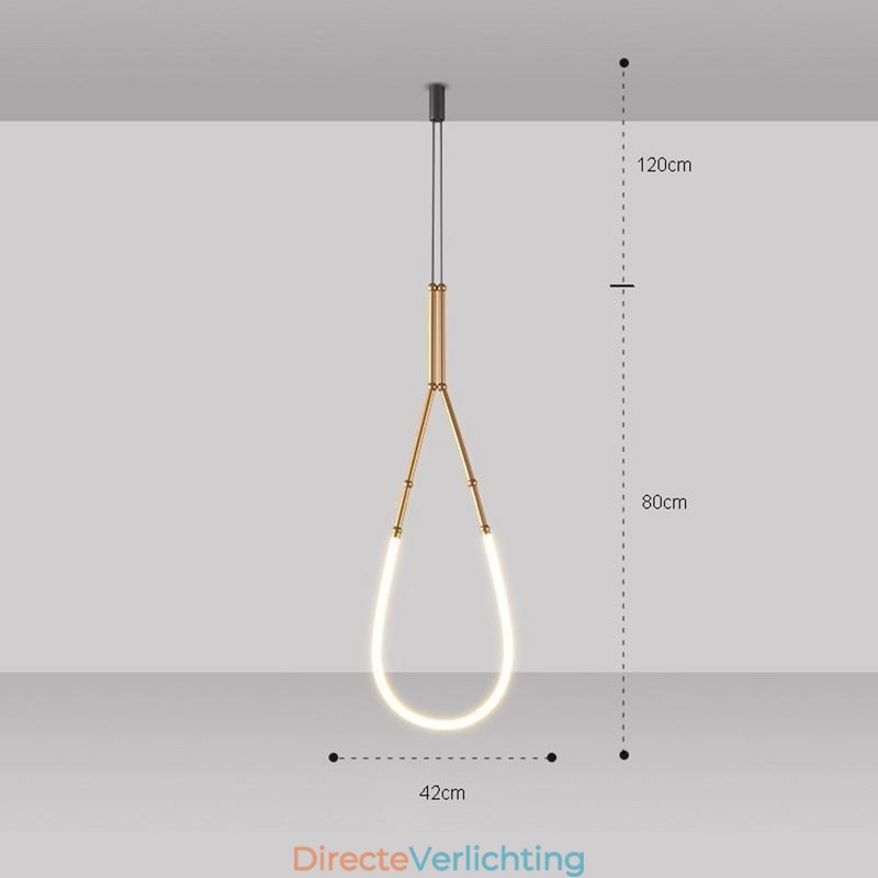 Hanglamp Creative Line Bamboe Plafondlamp Zwart Goud
